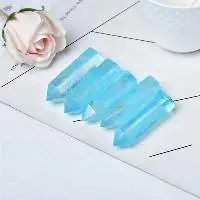 Blue Aura Crystal Gemstone Pencil Point Tower