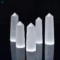 White Selenite Gemstone Crystal Pencil Tower