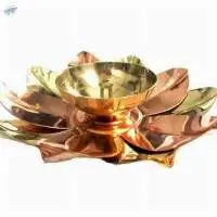 AJN-131 Gold Plated Lotus Diya