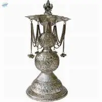 Silver Plated Brass Diya Stand
