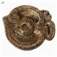 Brass Om Shaped Agarbatti Holder
