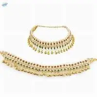 Indian Gold Bell Charms Anklet Payal Set Jewelry