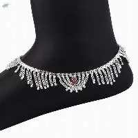 Indian Silver Tone Bell Anklet Payal Jewelry