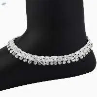 Indian Silver Tone Bell Anklet Payal Jewelry