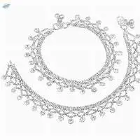 Indian Silver Tone Bell Anklet Payal Jewelry
