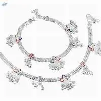 Indian Silver Tone Bell Anklet Payal Jewelry