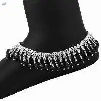 Indian Silver Tone Bell Anklet Payal Jewelry