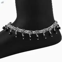 Indian Silver Tone Bell Anklet Payal Jewelry