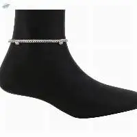 Indian Silver Tone Payal Anklet Pair Jewelry