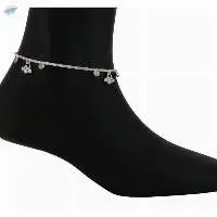 Indian Silver Tone Payal Anklet Pair Jewelry