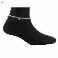 Indian Silver Tone Payal Anklet Pair Jewelry