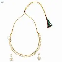 Gold Plated Collar Necklace Earrings Jewelry