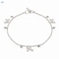 Indian Silver Tone Payal Anklet Pair Jewelry