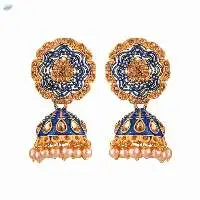 Gold Plated Dangle Jhumki Earrings Jewelery