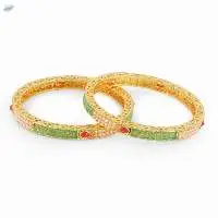 Indian Antique Beads Kundan Crystal Bangles Set