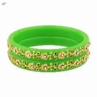 Fashion Indian Crystal Acrylic Bangles Set