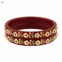Indian Crystal Acrylic Bangles Set