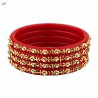 Fashion Indian Crystal Acrylic Bangles Set