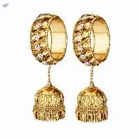 Antique Oxidized Jhumki C-harm Bangles Set