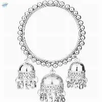 Antique Oxidized Jhumki Charm Bangles Set,