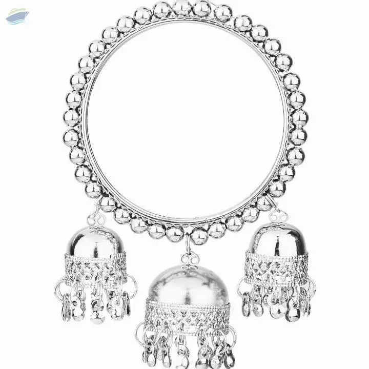 Antique Oxidized Jhumki Charm Bangles Set,