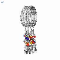 Antique Oxidized Beads Charm Bangles Set