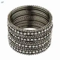 Antique Oxidized Black Bangles Set