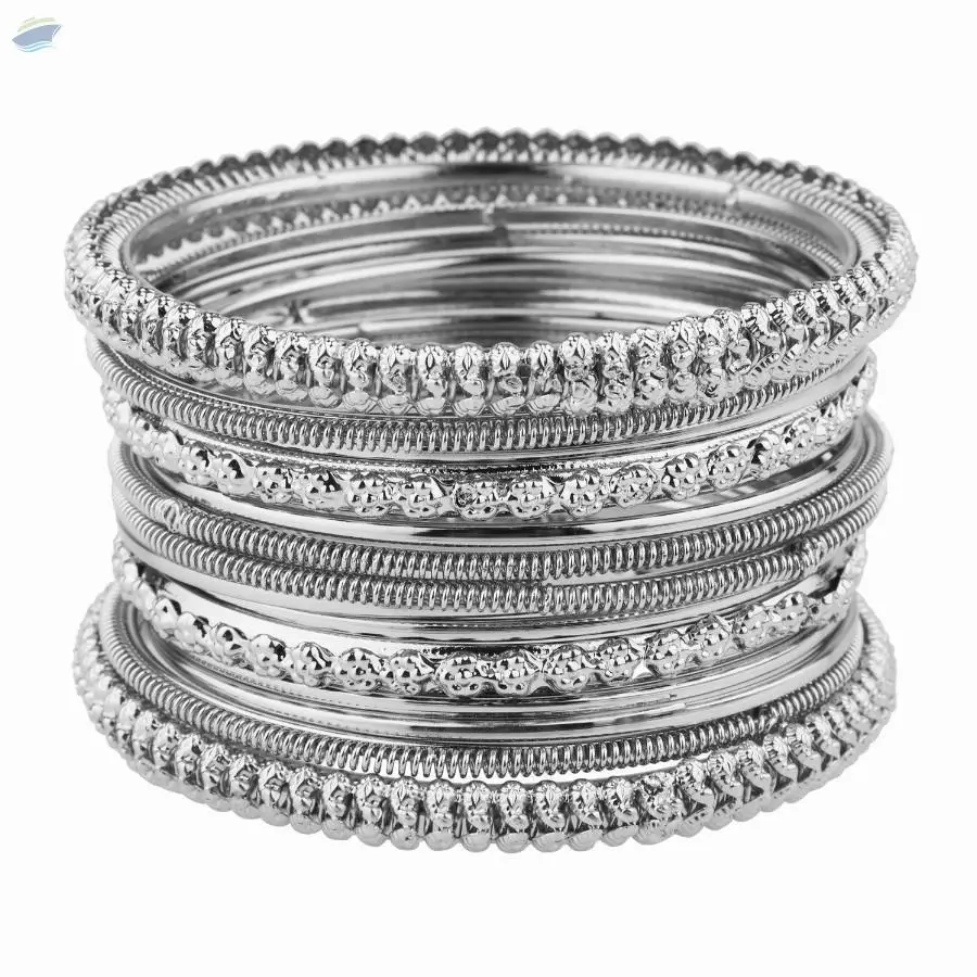 Antique Oxidized Tone Bangles Set,