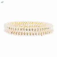 Fashion Beads CZ Crystal Bangles Set