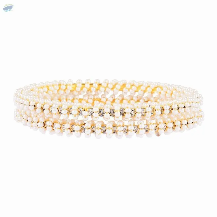 Fashion Beads CZ Crystal Bangles Set