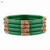 Fashion Indian Crystal Acrylic Bangles Set