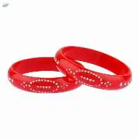 Fashion Indian Crystal Acrylic Bangles Set