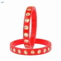 Fashion Indian Crystal Acrylic Bangles Set