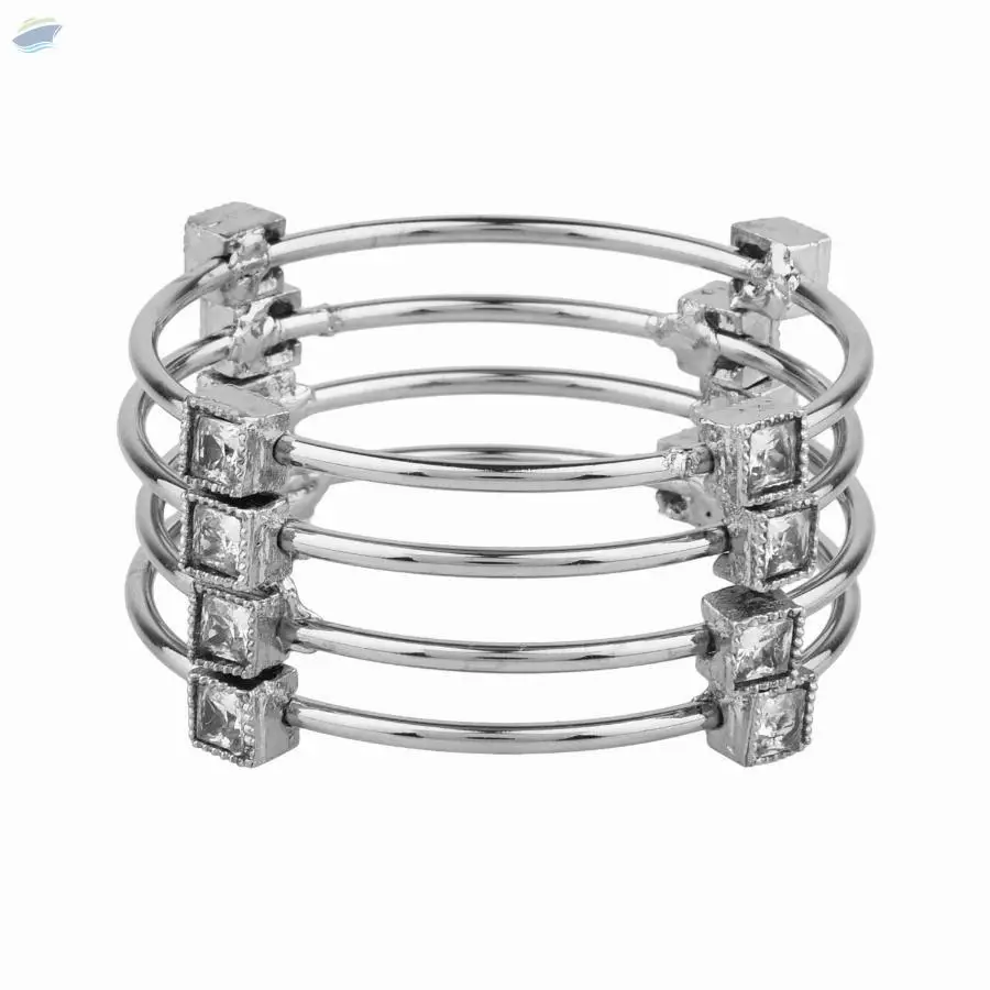 Indian Oxidised CZ Crystal Bracelet Bangle Set