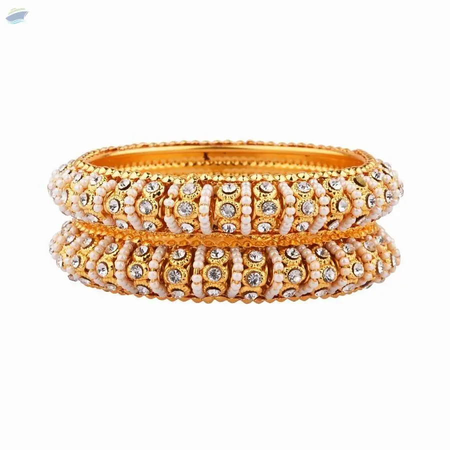 Indian Traditional Crystal Beaded Bangle Set