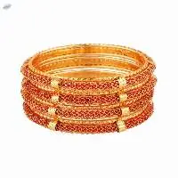 Indian Fashion Crystal Beaded Bangles Set