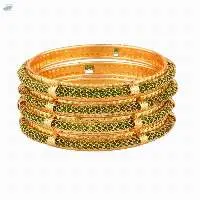 Indian Fashion Crystal Beaded Bangles Set