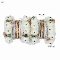 Indian Traditional Silk Thread Bangles Set,