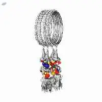 Antique Oxidized Beads Charm Bangles Set,