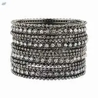 Antique Oxidized Black Bangles Set