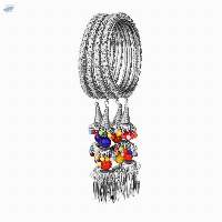 Antique Oxidized Beads Charm Bangles Set