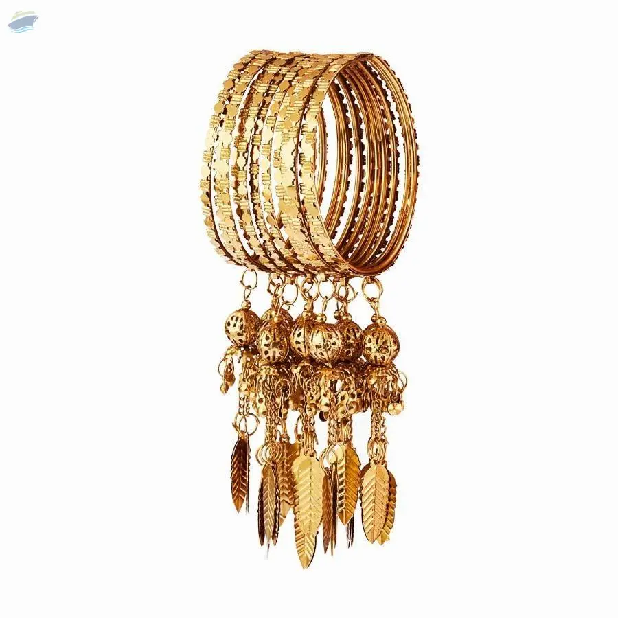 Antique Oxidized Tassel Charm Bangles Set
