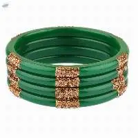 Fashion Indian Crystal Acrylic Bangles Set