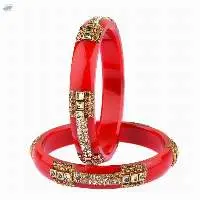 Fashion Indian Crystal Acrylic Bangles Set