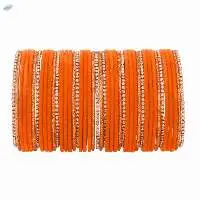 Indian CZ Velvet Bangles Set