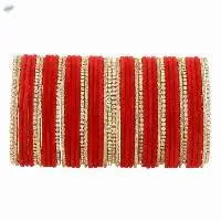 Indian CZ Velvet Bangles Set