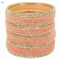 Indian CZ Velvet Bangles Set