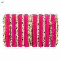 Indian CZ Velvet Bangles Set
