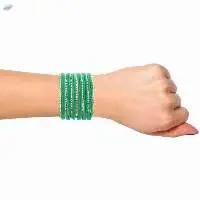 Indian CZ Crystal Velvet Bangles Set
