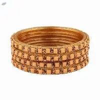 Indian Traditional Crystal Acrylic Bangles Set
